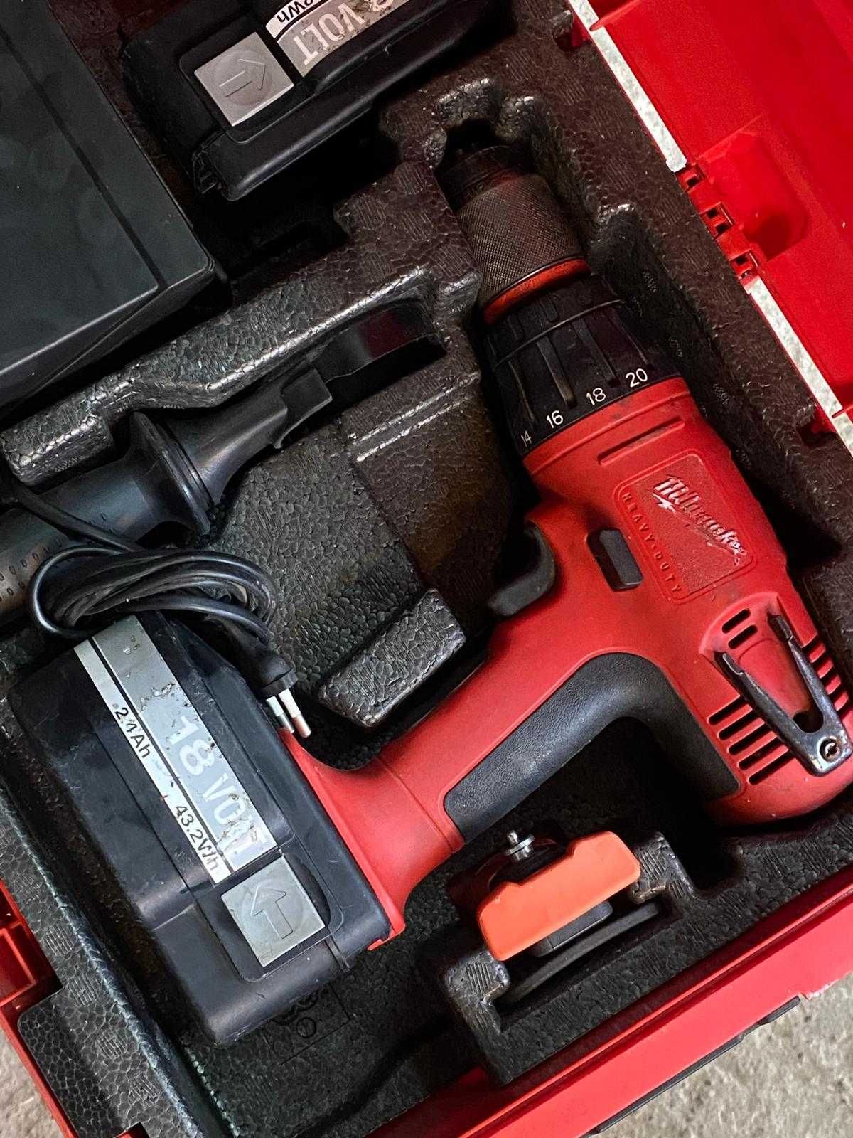 Milwaukee Heavy Duty 18 V masina de insurubat si gaurit