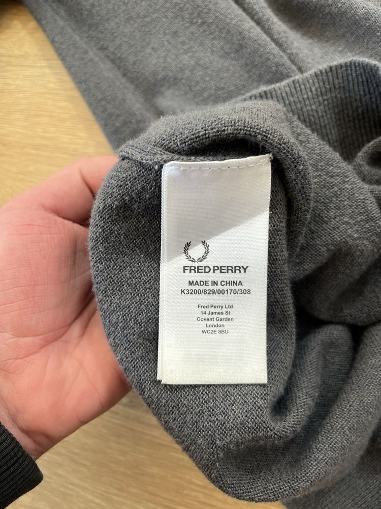Fred Perry мъжки пуловер мерино вълна размер L