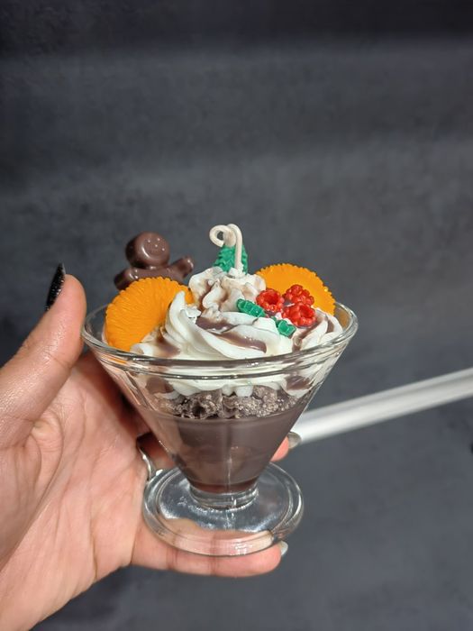 Коледна свещ ръчна изработка