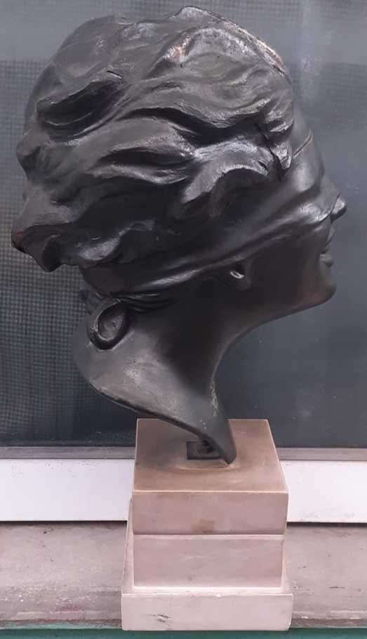 Statueta veche metalica - Doamna Justitiei  - semnata P. Uccello