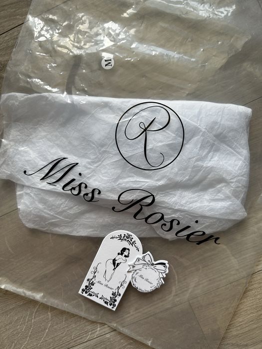 Miss Rosier Therese White Scarf Design Rochie mireasa
