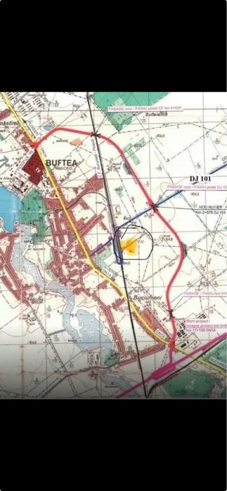 Vand teren rezidential, comercial, stradal, Buftea, centura, A0