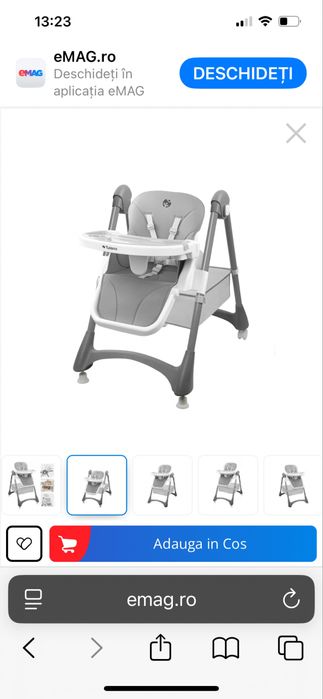 Vand scaun masa bebe Tulano, pliabil, impermeabil.