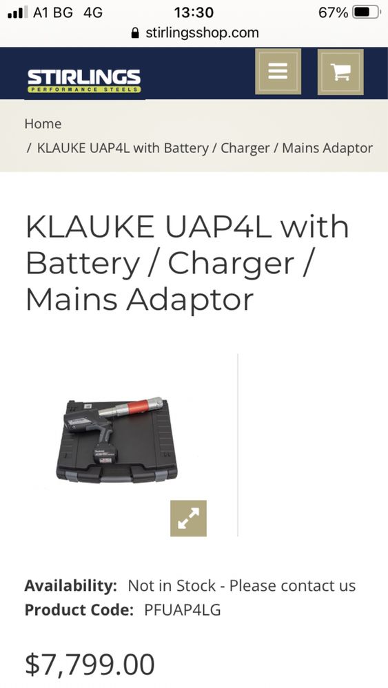 Klauke UAP4L акумулаторна пресова машина клещи за пресоване за пресова