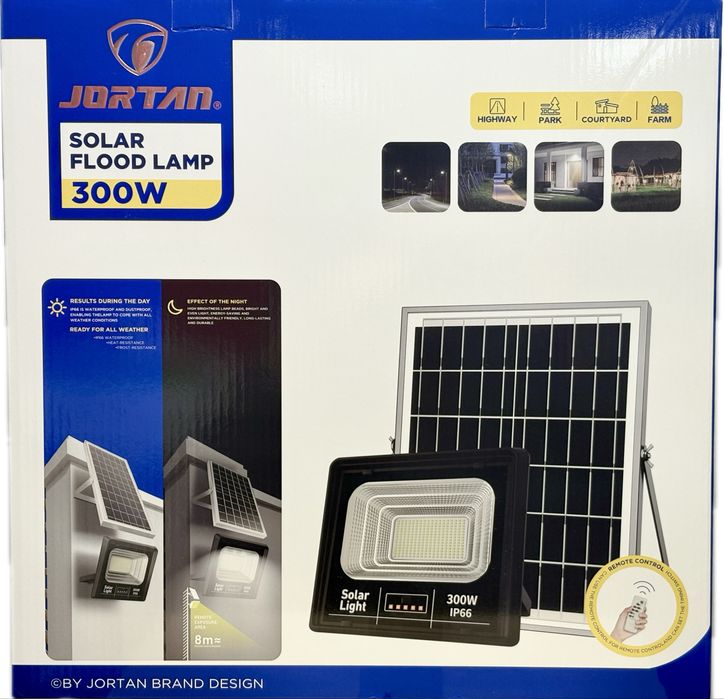 Proiector Jortan 300W cu Panou Solar și Telecomanda + Cadou Surpriză!!