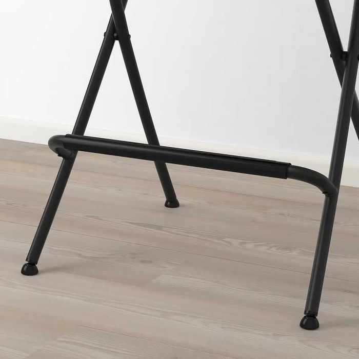 FRANKLIN Ikea scaun bar cu spătar, pliant, înălțimea blat negru 63 cm