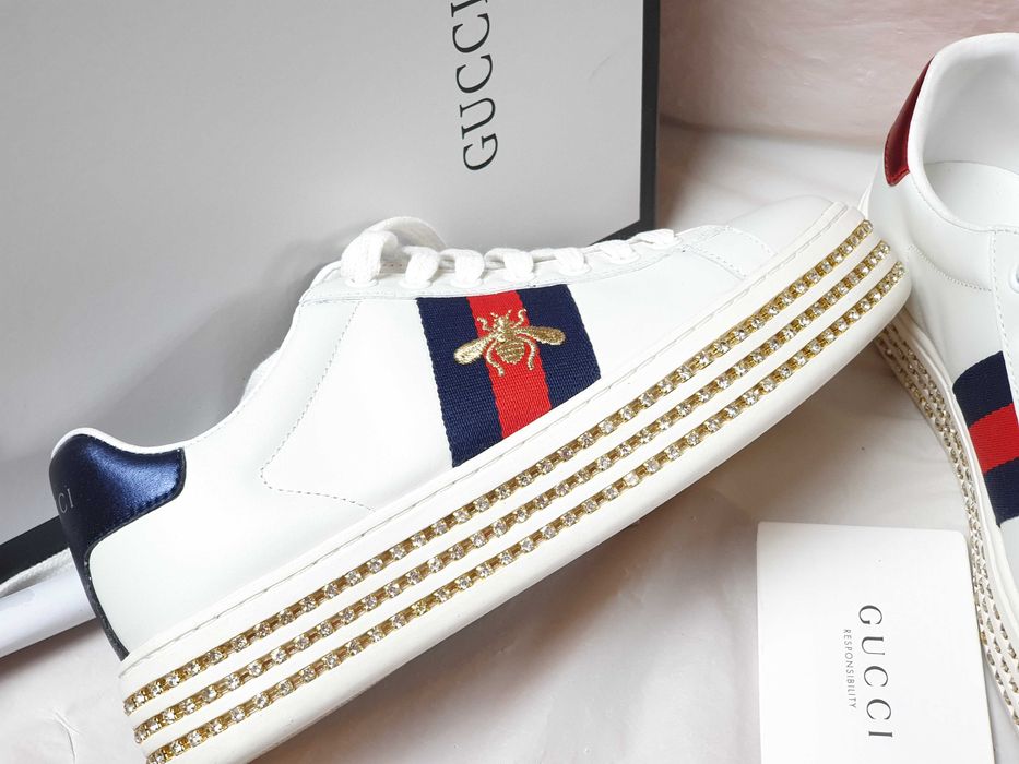 Adidasi Gucci white..model deosebit de frumos cu strasuri.. 2025