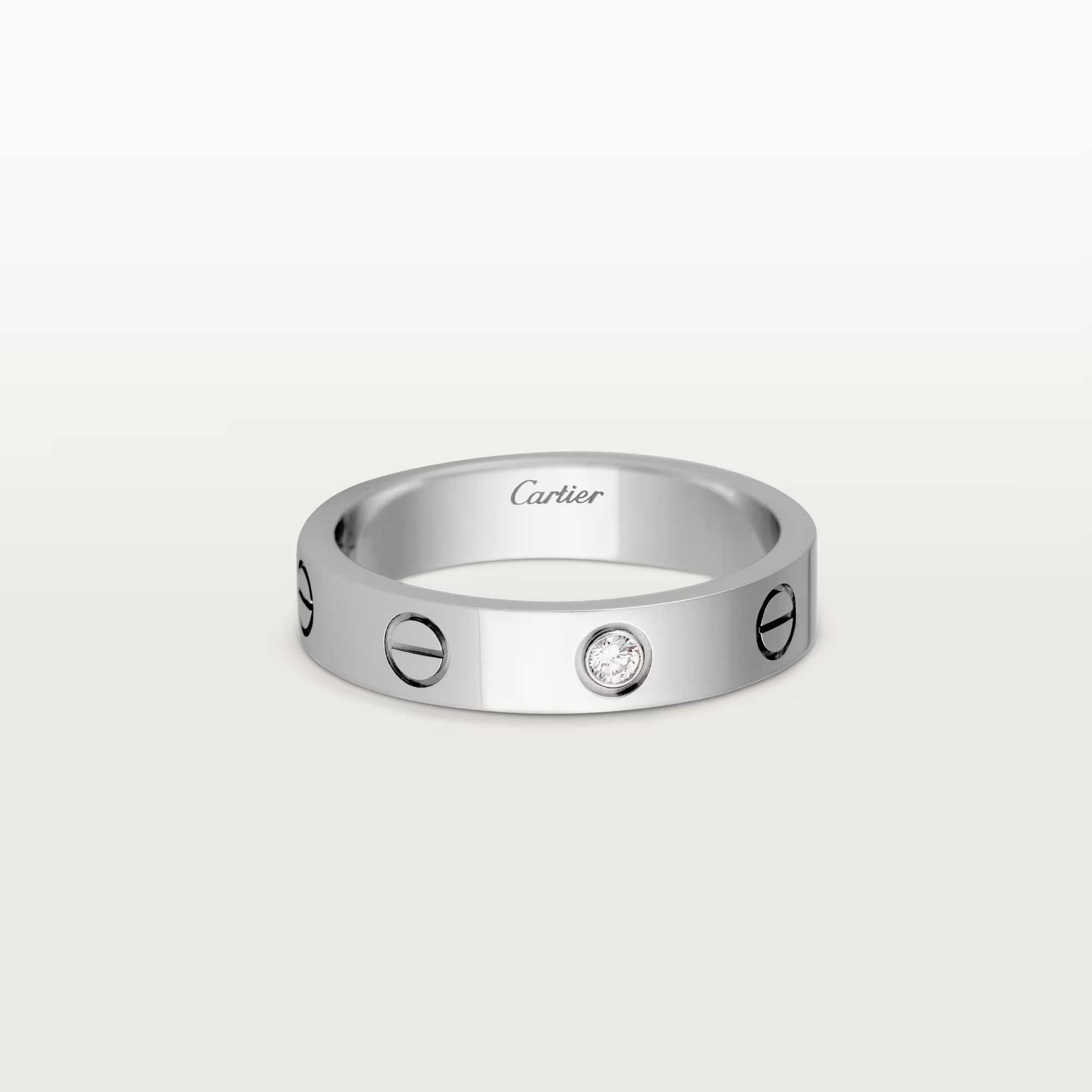 CARTIER Love White Gold 1 Diamond Small Model Пръстен