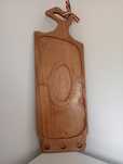 Platou mare pirogravurat