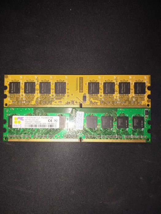 Оперативная память 1gb две плашки DDR2-800 CL5 в хорошем состоянии