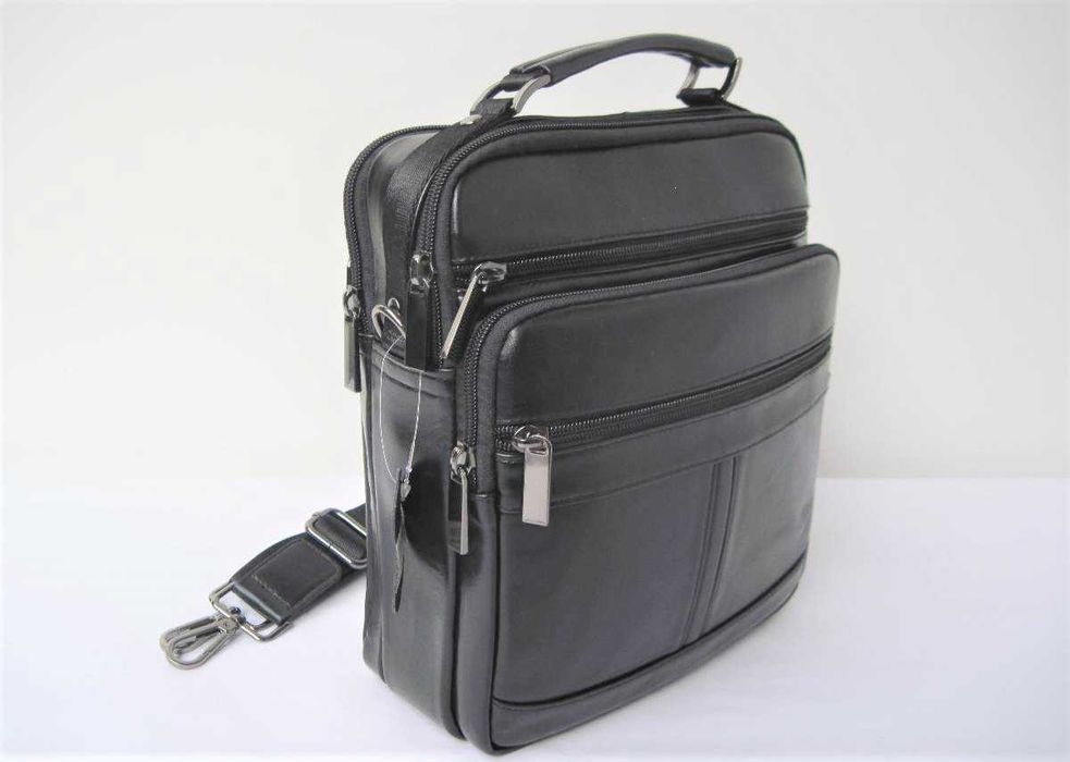 Geanta din piele pentru barbati 23 x 21 x 9 cm