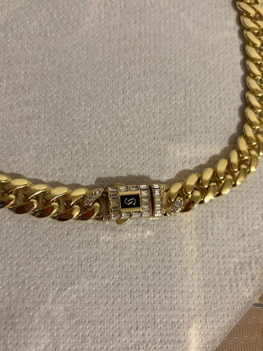 Lanț cuban placat cu aur