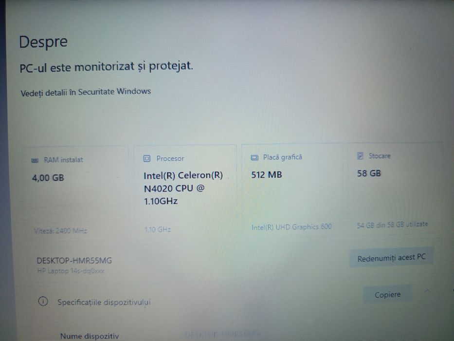 Vând laptop HP funcțional