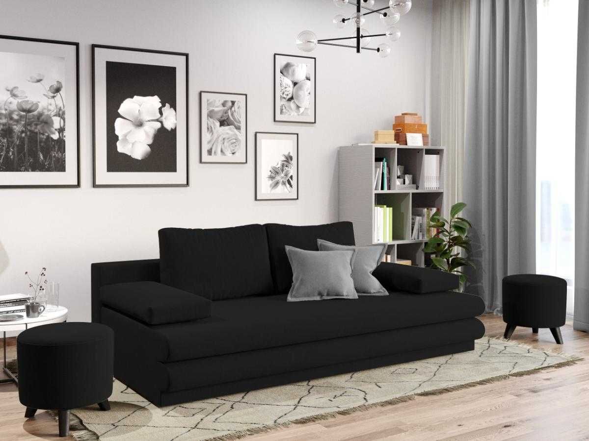 Canapea Extensibila Sensi Neagra - Transport Gratuit in 4-10 zile