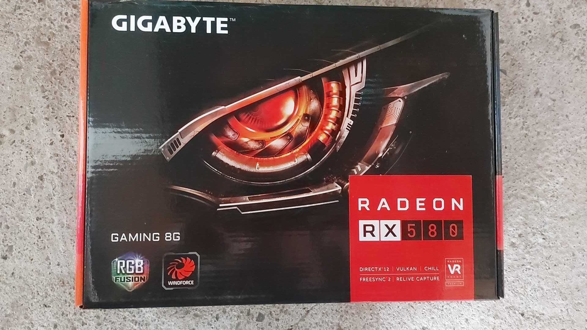 Placa video GAMING  GIGABYTE  rx 580  de  8GB GDDR5, 256-bit