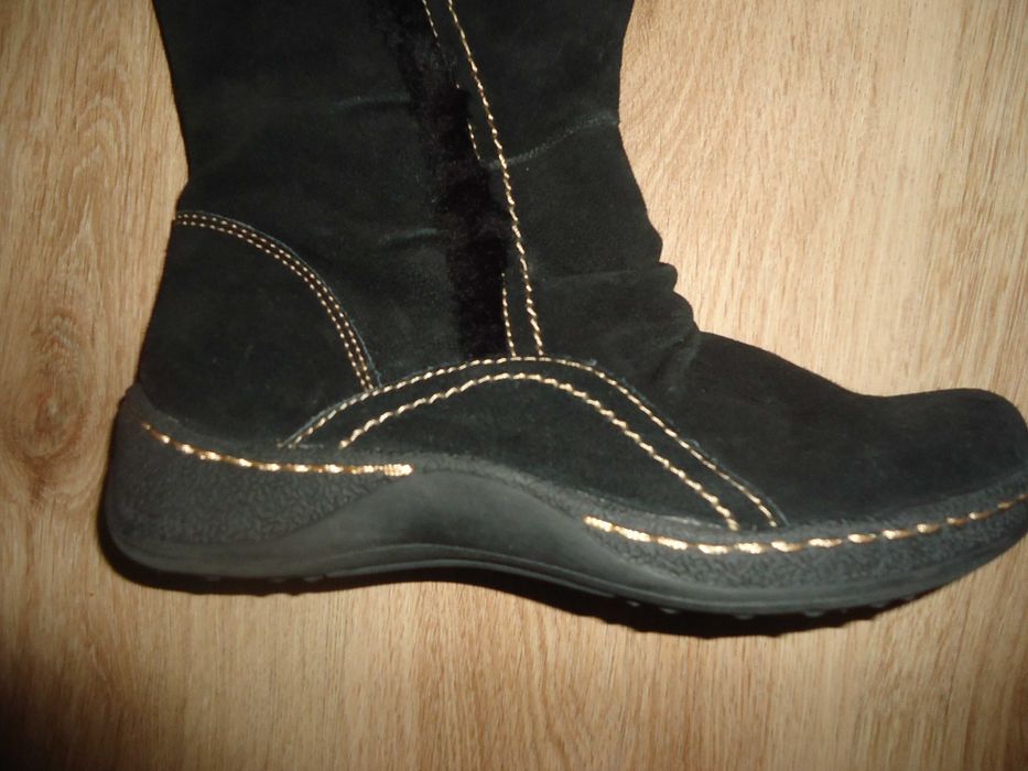 ЕСТЕСТВЕН ВЕЛУР--много топли ботуши с каракул--39 НОМЕР