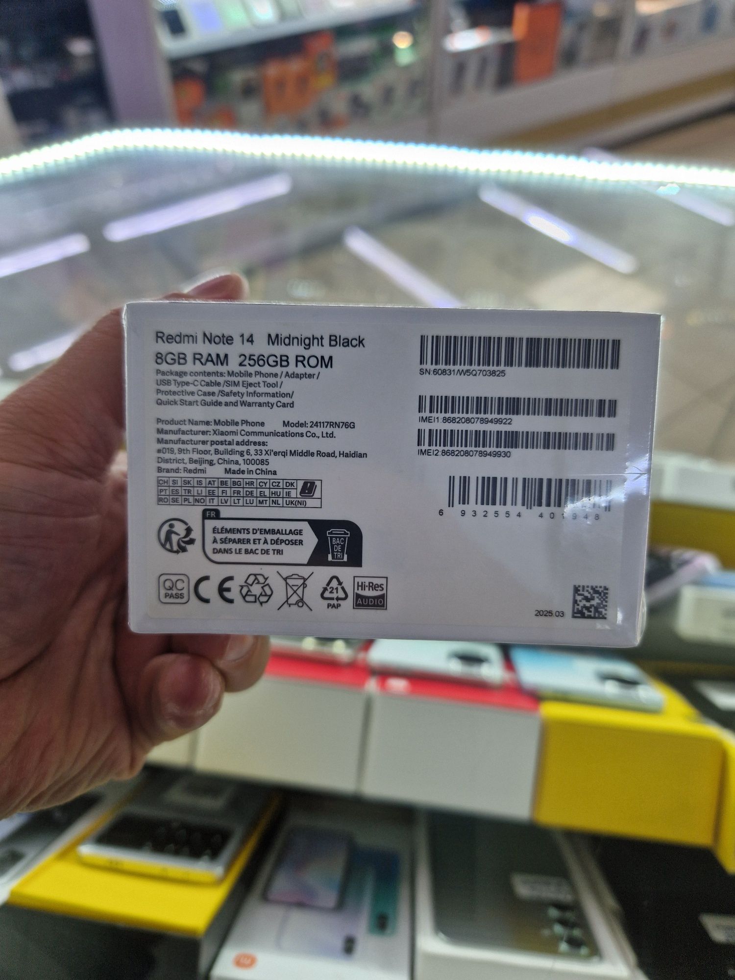 Redmi Not 14  256ГБ Озу.8GB оргинал 100%