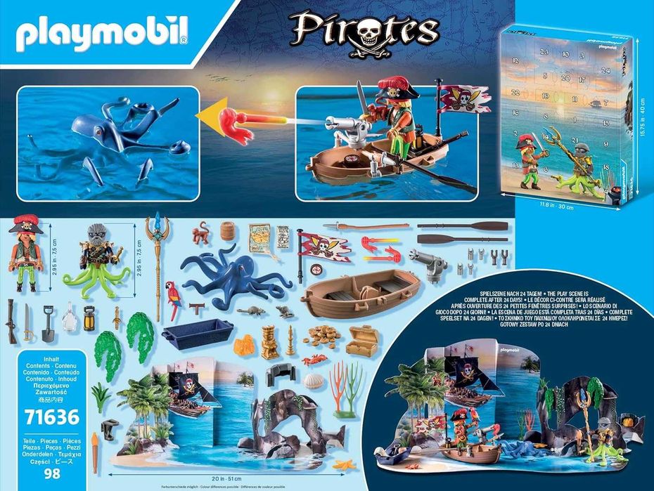 Конструктор Playmobil Пирати 71636 Коледен календар Плеймобил