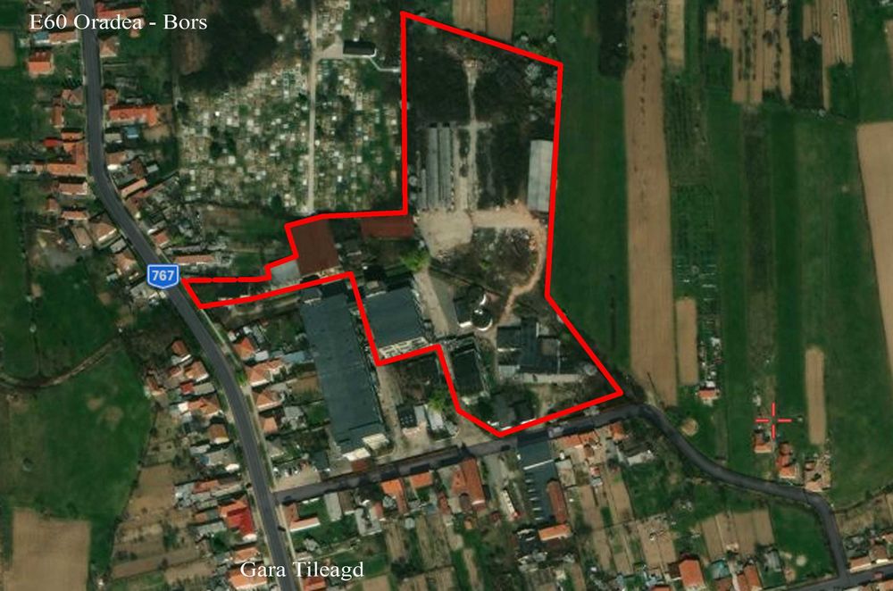 Spatii industriale hala si teren in Tileagd -legatura E60 Oradea-Bors
