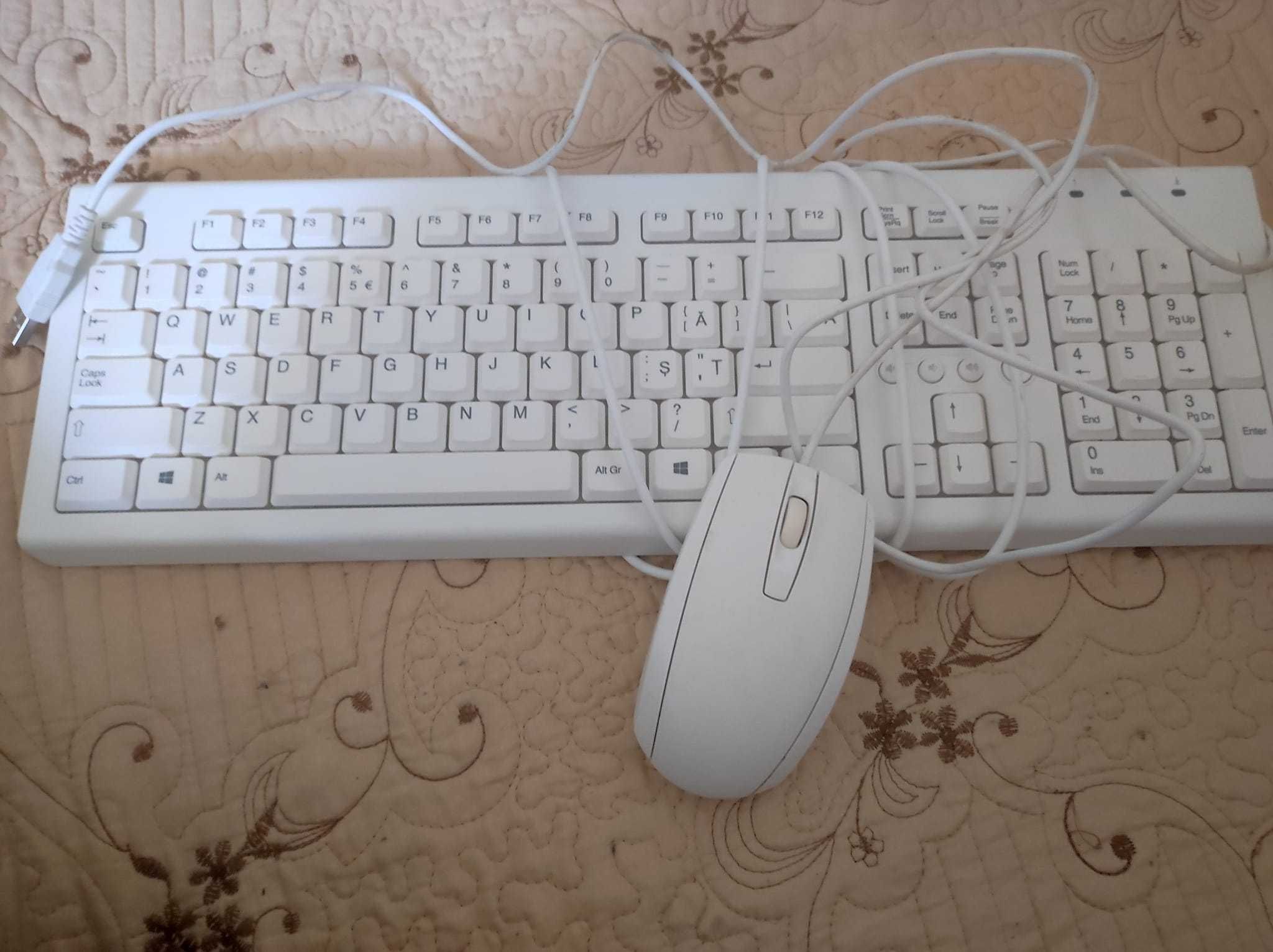 Tastatura si mouse HP Alba  Impecabila