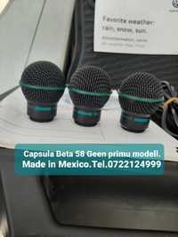 Capsule Shure Beta 58 Green primu model Black