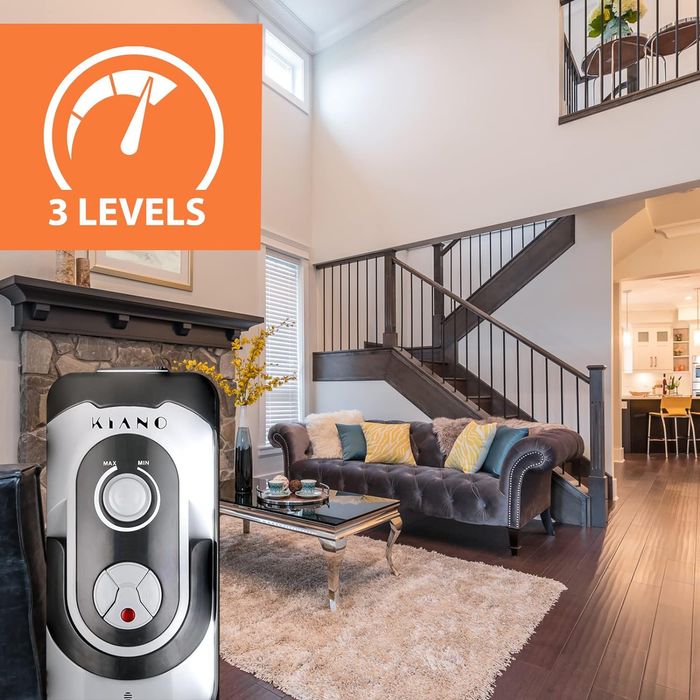 Маслен радиатор 2000 W, ръчен термостат, 3 нива на мощност