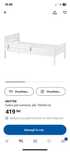 Pat copii ikea alb cu saltea si somiera