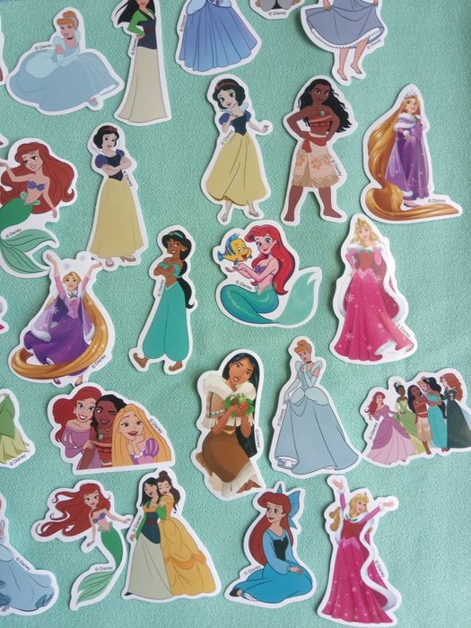 Стикери за момичета, 50 броя, Дисни принцеси