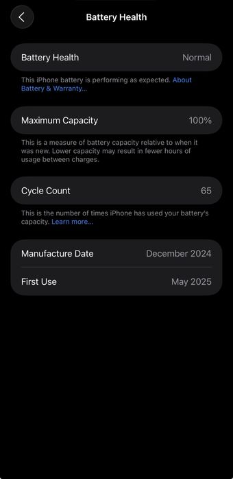Iphone 16 pro max black 256gb - 60 cicluri 100% baterie