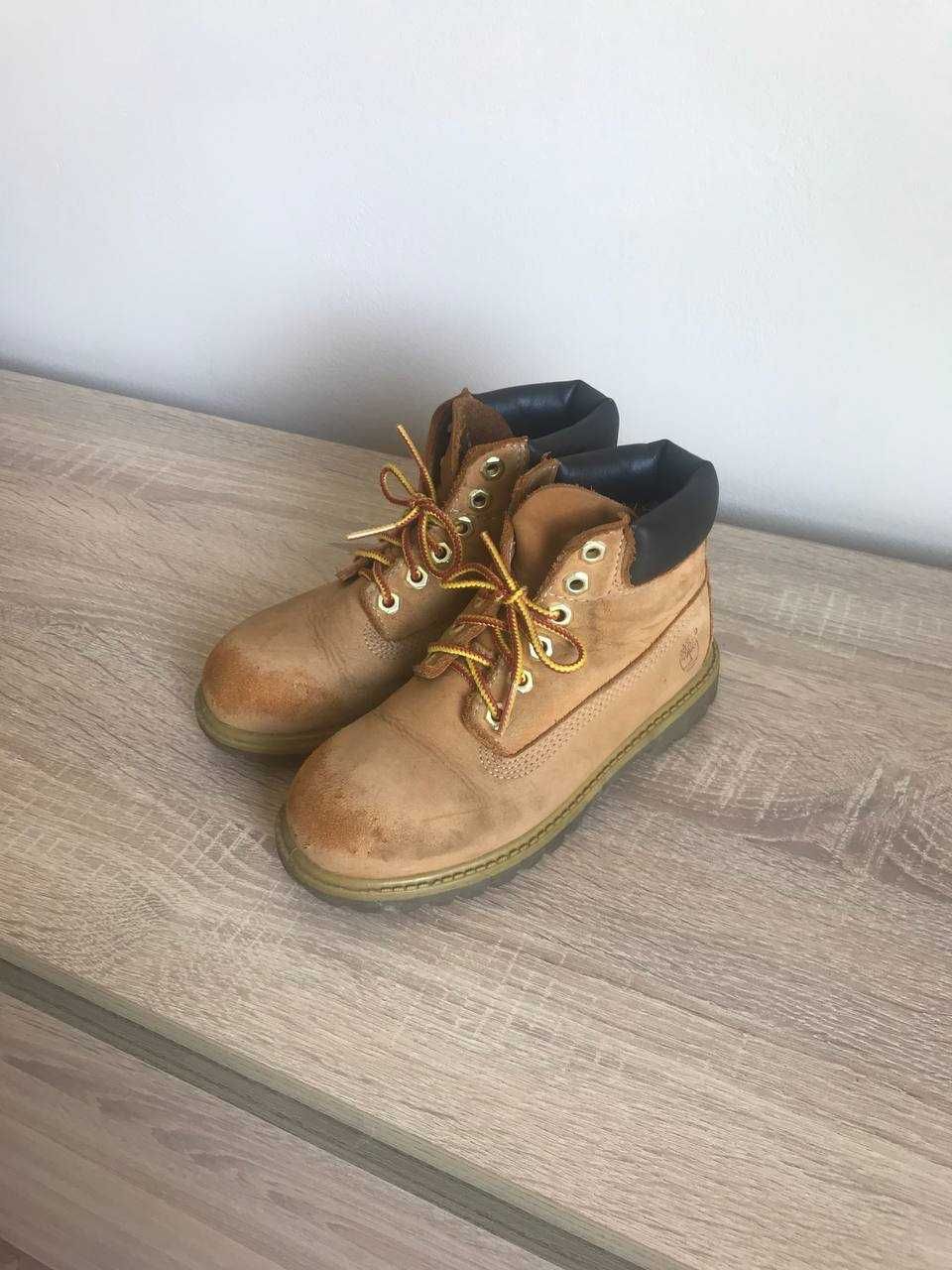 Оригинални детски кожени боти Timberland, размер 29