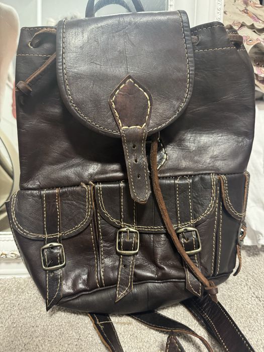 Rucsac piele vintage