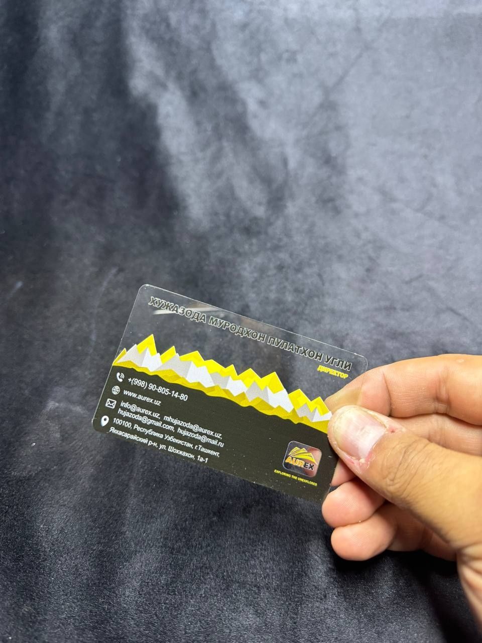 Plastik VIZITKA barcha turidan bor