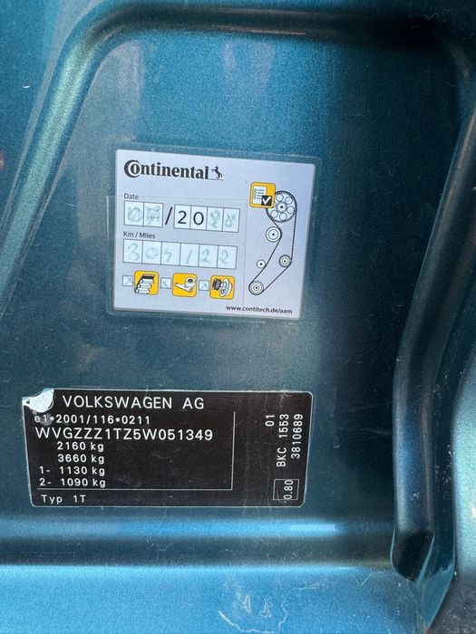 Volkswagen Touran 1.9 tdi 105 cp 6+1 trepte