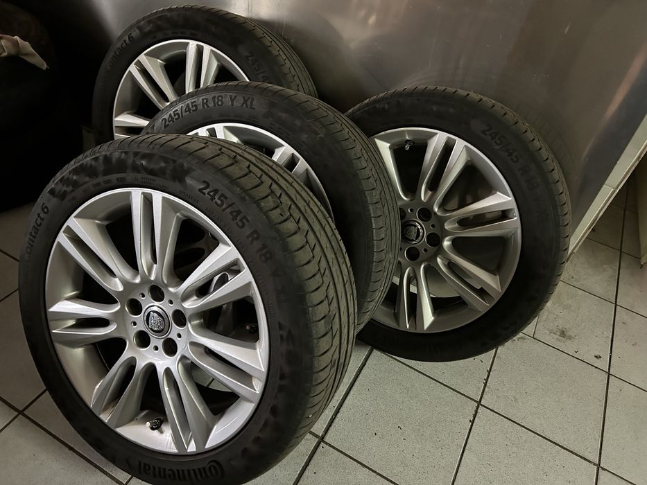 Jante originale Jaguar R18.  5x108 + anvelope vara 245/45/18