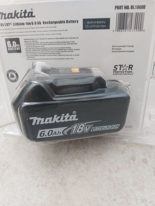 2 Acumulatori semiprofesionali Makita de 6 Ah,18 V ,sigilati în plast