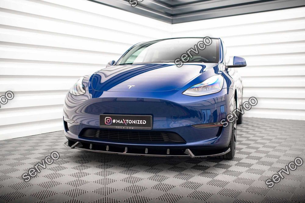 Prelungire splitter bara fata Tesla Model Y 2020- v1 - Maxton Design