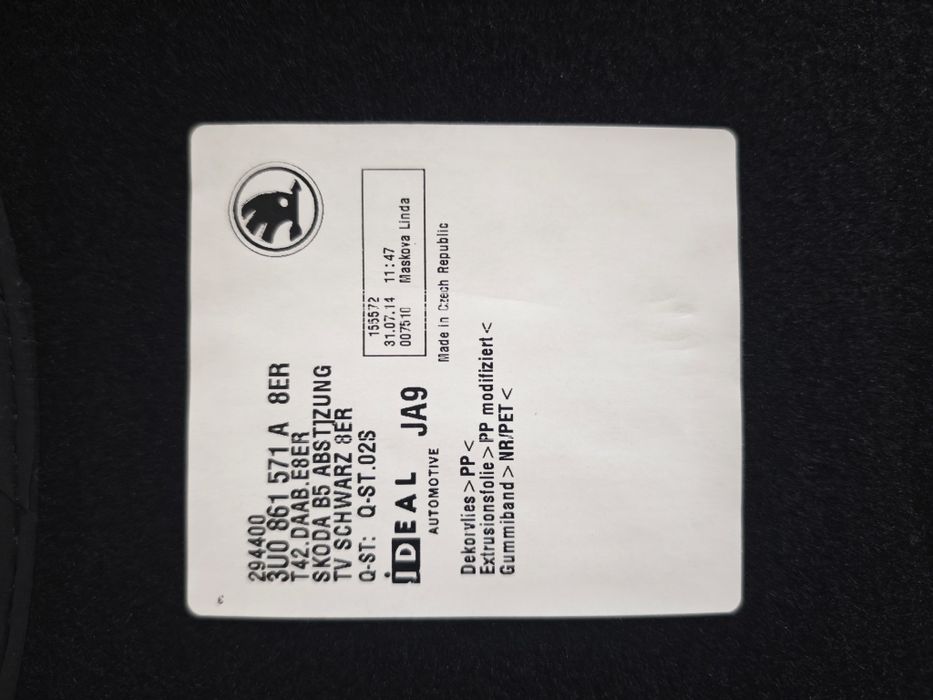 Set 2 x Suporti picioare OEM Skoda Superb - cod 3U0861571A