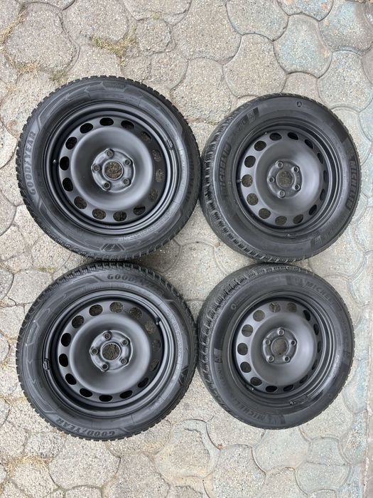 Jante otel 5x112mm, anvelope iarna 205/55 R16, Vw, Audi, Seat, Skoda