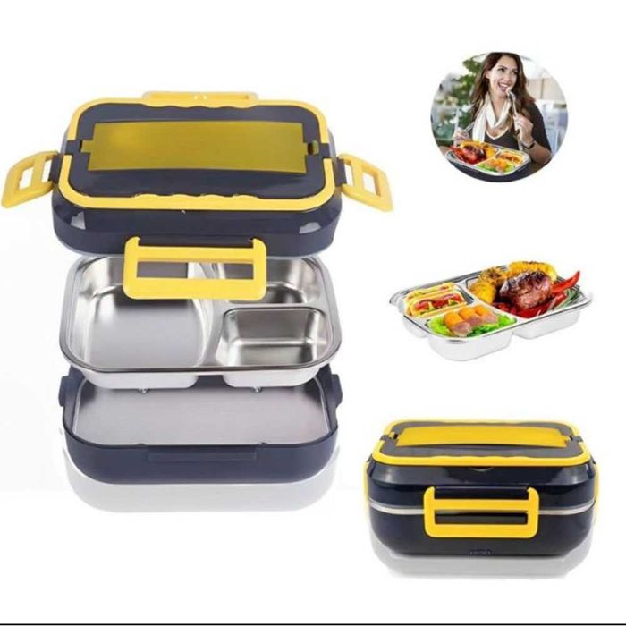 Cutie de Prânz Electrică 2 în 1 – Încălzește Oriunde, Mănâncă Oricând!