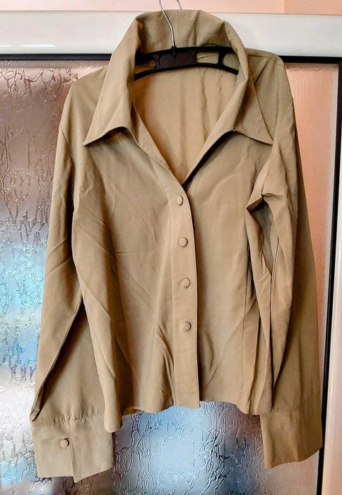 Bluza maneca lunga, culoare verde-kaki