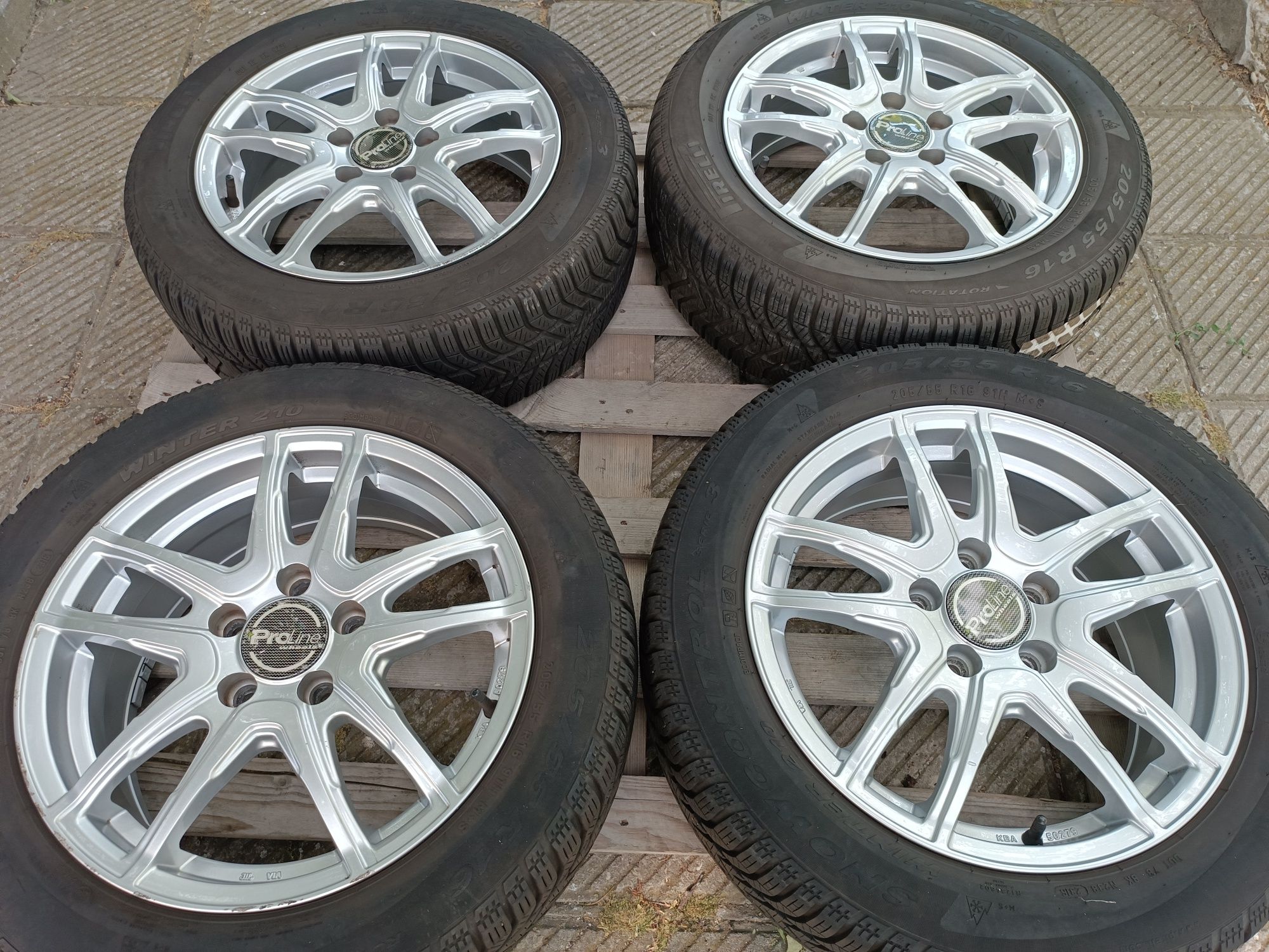 Лети джанти 16ки 5х112 Platin + зимни гуми 205/55/16 Pirelli