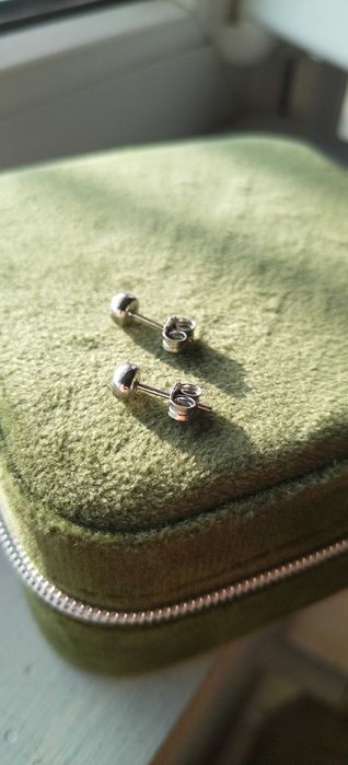 Златен медальон с диамант 14к Златни обеци 14к