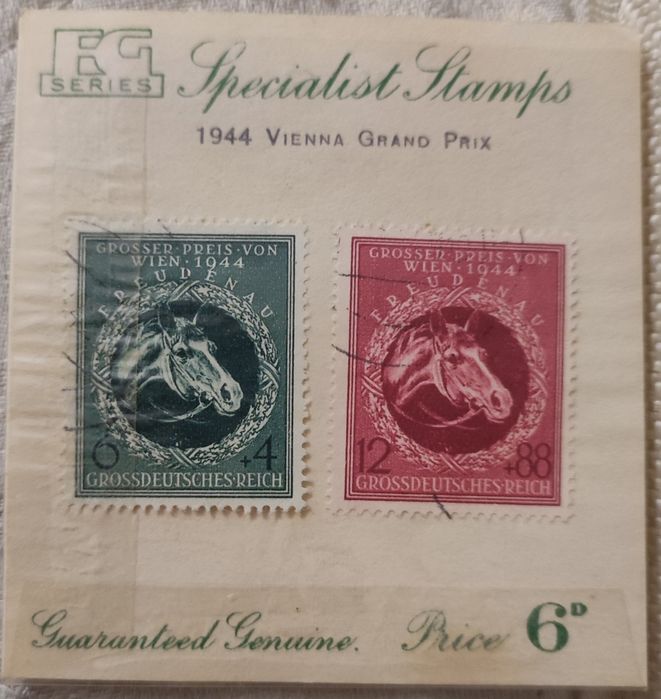 Почтовые Марки 1944 Vienna Grand Prix (Grossdeutsches Reich