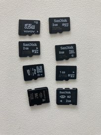 8 броя microSD, Sony М2 карти памет