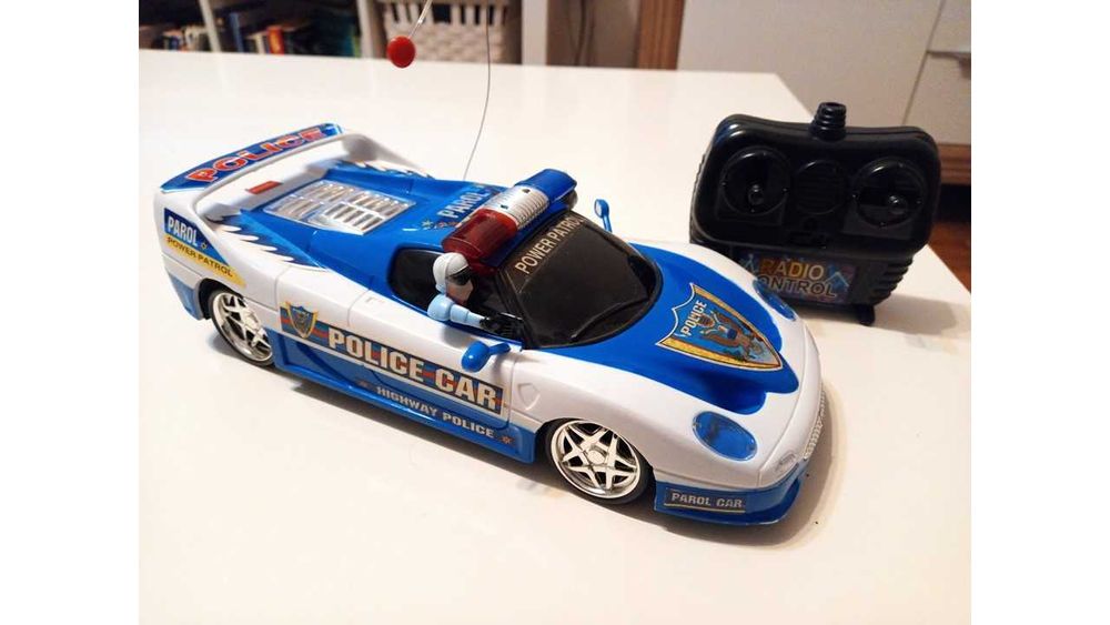 Стара играчка Dickie. RC Highway Patrol. Кабрио с кабелно дистанционно