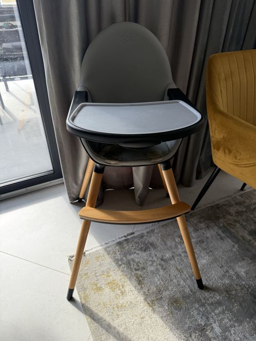 Scaun de masa 2 in 1 Kinderkraft Fini, Gri/Negru