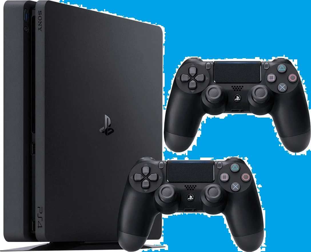 Продам игровую приставку PS4 Slim с играми