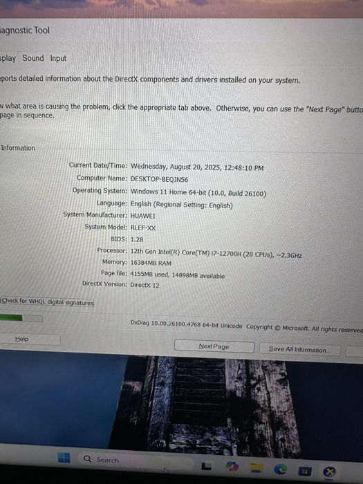 Laptop HUAWEI MateBook D16, i7-12700H, 16GB RAM, SSD 512GB