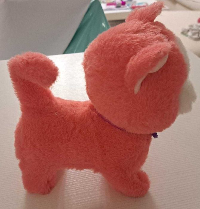 NORIEL - Pisica plus, merge, miauna, canta, da din coada, roz, 30 cm