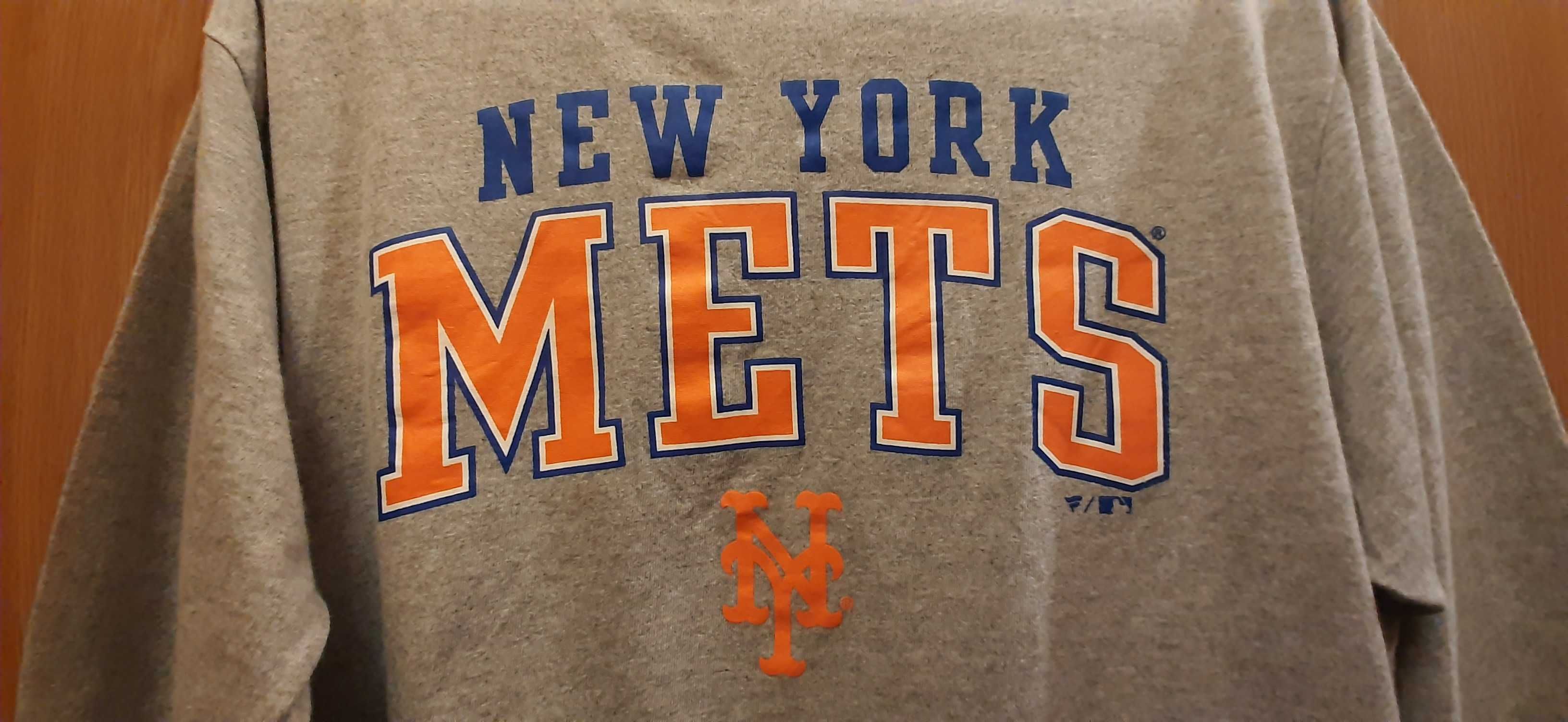 Bluza Majestic New York Mets, XL, gri deschis